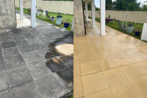 Photo de galerie - Nettoyage terrasse 