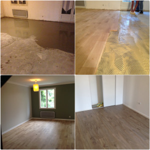 Photo de galerie - Pose parquet collé