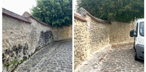 Photo de galerie - Rénovation mur en moellons avant après 