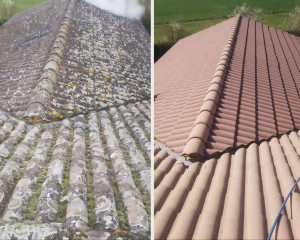 Photo de galerie - Nettoyage toiture fait à parthenay 