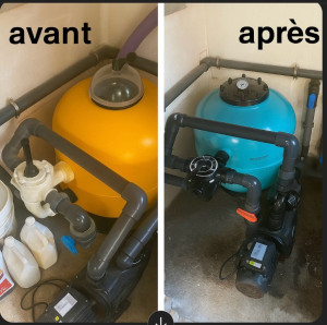 Photo de galerie - Remplacement de filtre à sable 