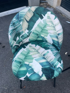 Photo de galerie - Chaise en tissu après shampouinage 