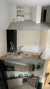 Photo de galerie - Dépose + pose d’une cuisine.