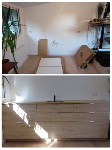 Photo de galerie - Pose et raccordement petite cuisine Ikea 