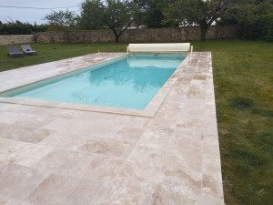 Photo de galerie - Pose de travertin 