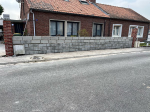 Photo de galerie - Réalisation mur en parpaing 