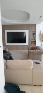 Photo de galerie - Pose et raccordement tv suspendu 