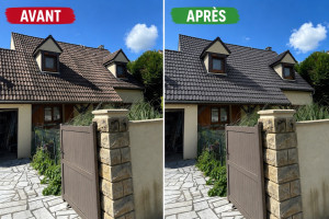 Photo de galerie - Décapage et peinture de toit