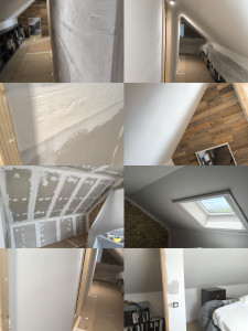 Photo de galerie - Rattrapage des joints a placo et ratissage complet ( sans peinture) 