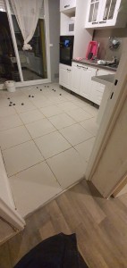 Photo de galerie - Pose de carrelage dans une cuisine