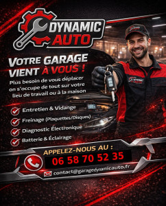 Photo de galerie - ? Intervention à domicile 7j/7, même le week-end ! Déplacements dans le 26, 07, 30, 84 et partout en France pour tous types de réparations mécaniques, électriques et dépannages sur place.