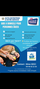Photo de galerie - Auto-entrepreneur dans le service à la personne 
je suis à votre disposition pour toutes informations supplémentaires.
