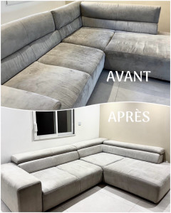 Photo de galerie - Canapé avant/après