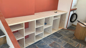 Photo de galerie - Réalisation meuble sur mesure. 