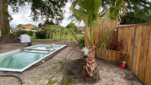 Photo de galerie - Clôture et implantation de jardinières 