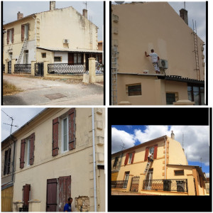 Photo de galerie - Reprise de l'ensemble de la maison très gros chantier. Pause d'agréage, vertical. D'un fixe à tort de fond et d'une peinture. Semi-kaoutchoute  sur l'ensemble des murs Peinture de Marc seigneurie.