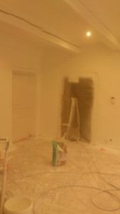 Photo de galerie - Peinture maison en pierre salon cage d'escalier couloir chambres