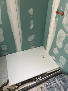 Photo de galerie - Pose de receveur extra plat