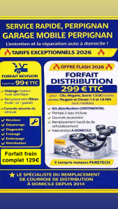 Photo de galerie - Vidange & filtre 65€ / frein 45€