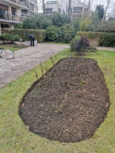 Photo de galerie - Bêchage et contours de massifs