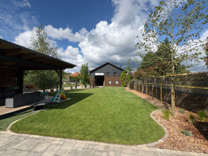 Photo de galerie - Création d’un engazonnement et de plantation pour redonner vie à ce jardin