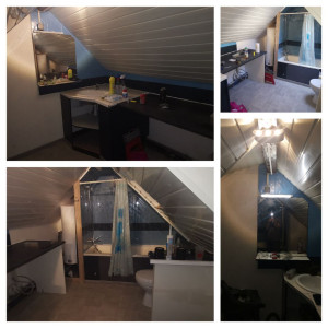 Photo de galerie - Rénovation salle de bain suite dégât des eaux et chute du plancher