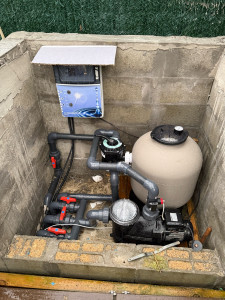 Photo de galerie - Remplacement filtre a sable et modification tuyauterie 