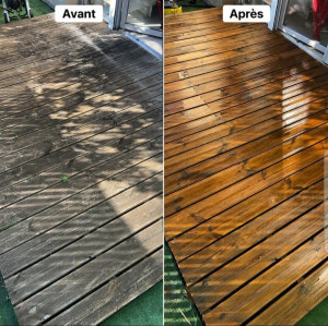 Photo de galerie - Lavage haute pression terasse