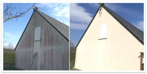 Photo de galerie - Demoussage et nettoyage façade et toiture 