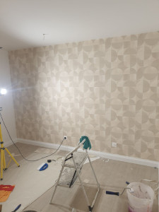 Photo de galerie - Pose du papier peint 