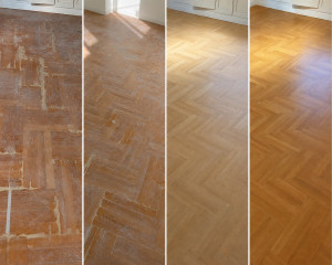 Photo de galerie - Restauration et vernissage de parquet