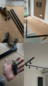 Photo de galerie - Assemblage et fixation plafonnnier rail de spots led