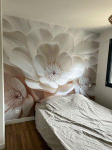 Photo de galerie - Juillet 2026 pose de papier peint chambre 