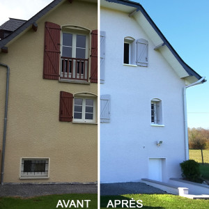 Photo de galerie - Ravalement de façade : transformation complète avec une finition propre et moderne.