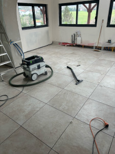 Photo de galerie - Pose carrelage 60x60 