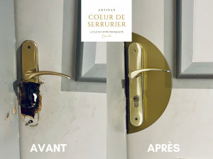 Photo de galerie - Une réparation de porte après une effraction