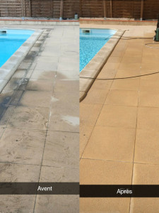 Photo de galerie - Nettoyage à haute pression des margelles