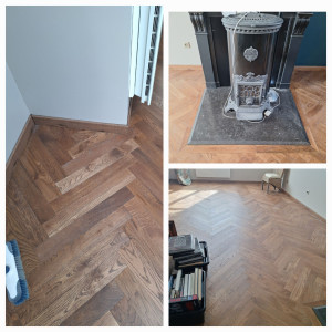 Photo de galerie - Parquet bois baton rompu 