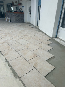 Photo de galerie - Carrelage d’une terrasse avec étanchéité 