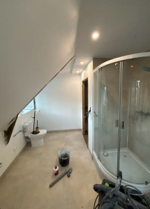 Photo de galerie - Création d’une salle de bain à partir d’une chambre 