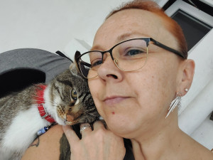 Photo de galerie - Calins et soins reguliers  avec cet adorable chat de 10 ans  . un grand calineur . ??