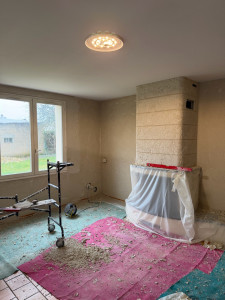 Photo de galerie - Enduit intérieur imitation pierre 