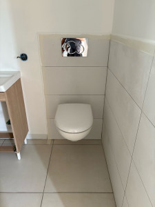 Photo de galerie - Pose de wc suspendu 