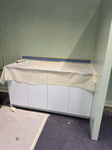 Photo de galerie - Pose des meubles de coin cuisine 