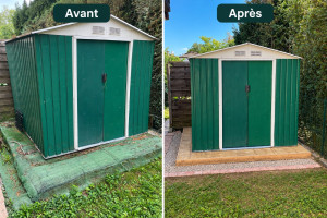 Photo de galerie - Rénovation d’un support de cabanon 