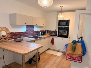 Photo de galerie - Pose d'une cuisine Leroy Merlin