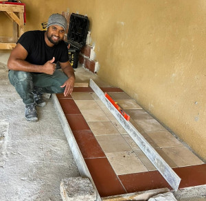 Photo de galerie - Dallage travertin