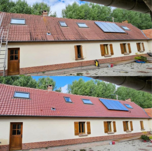 Photo de galerie - Avant après, d’un traitement de Toiture