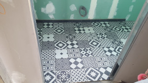Photo de galerie - Carrelage d'une salle de bain 