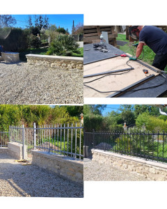 Photo de galerie - Création d'une clôture avec portillon